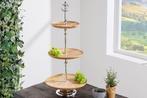 Decoratieve taartschaal PURE NATURE 68cm zilver mangohout, Huis en Inrichting, Lampen | Hanglampen, Ophalen of Verzenden, Nieuw