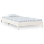 Bed stapelbaar 90x190 cm massief grenenhout wit (Slaapkamer), Huis en Inrichting, Verzenden