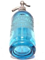Fles - blauwe collectie sifon merk door het zuur en loden, Antiek en Kunst