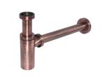 Veiling - De Beer designsifon 5/4x32mm met muurbuis koper, Nieuw