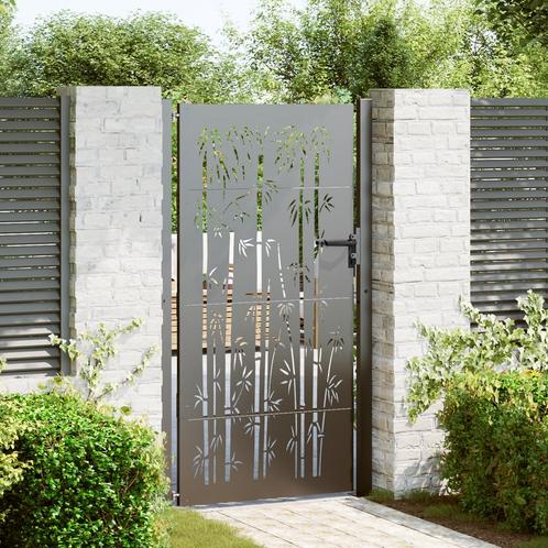 vidaXL Tuinpoort Anders met slot Zwart 105 x 200 cm, Tuin en Terras, Tuinpoorten, Nieuw, Verzenden