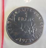 Frankrijk. 1 Franc 1973 Semeuse. Piéfort (Zonder
