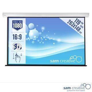 Projectiescherm HD Handbediend 263x148 16:9 119 Sam Crea, Audio, Tv en Foto, Projectieschermen