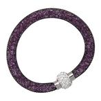 Fako Bijoux® - Armband - Sterrenstof Disco Dots - Zwart/Lila, Sieraden, Tassen en Uiterlijk, Armbanden, Verzenden, Nieuw