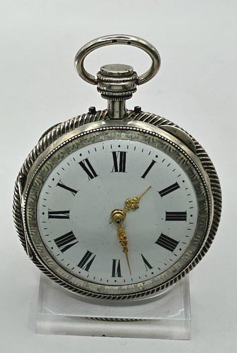 Carl Wagner Wien - Prunkspindeluhr - feine Landschaftsgravur, Sieraden, Tassen en Uiterlijk, Horloges | Heren