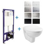 Toiletset Budget 01 B&W Basic Met B&W Drukplaat, Doe-het-zelf en Verbouw, Sanitair, Ophalen of Verzenden, Nieuw