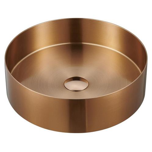 Waskom Sapho Aurum Rond 38 x 11 cm RVS Mat Koper, Doe-het-zelf en Verbouw, Sanitair, Ophalen of Verzenden