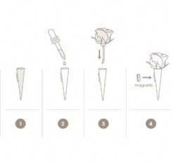 Corsagehouder Boutonnière Flowerdarte Zilver doos 10 stuks, Hobby en Vrije tijd, Knutselen, Nieuw, Ophalen of Verzenden