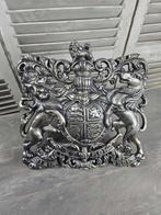 Brits koninklijk wapen - Plaque - Gegoten metalen tin