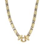 Gouden choker bicolour 44.5 cm 14 karaat, Verzenden, Zo goed als nieuw, Goud, Goud