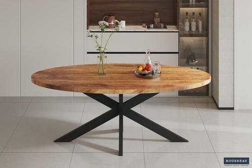 Tafel Alexa 200 cm Ovaal Mango hout (2c) - Meerdere, Huis en Inrichting, Tafels | Eettafels, Nieuw, Ophalen of Verzenden
