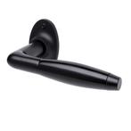 Retro Deurklink Klassiek mat zwart ovale rozetten niet ge..., Ophalen of Verzenden, Nieuw, IJzer, Klink of Kruk