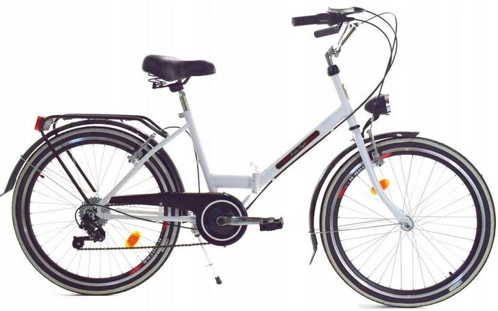 24 inch vouwfiets met Shimano versnellingen - aluminium v..., Fietsen en Brommers, Fietsen | Vouwfietsen, Heren, Versnellingen