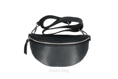 Leren heuptas in bollige look - ritssluiting - lederen etui, Sieraden, Tassen en Uiterlijk, Tassen | Schoudertassen