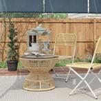 TRUUSK Bijzettafel Rattan Ø60 Cm Salontafel Tuintafel Met Ge, Verzenden, Nieuw
