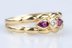 Ring - 18 karaat Geel goud - 0.40ct. tw. Diamant, Sieraden, Tassen en Uiterlijk, Ringen, Nieuw
