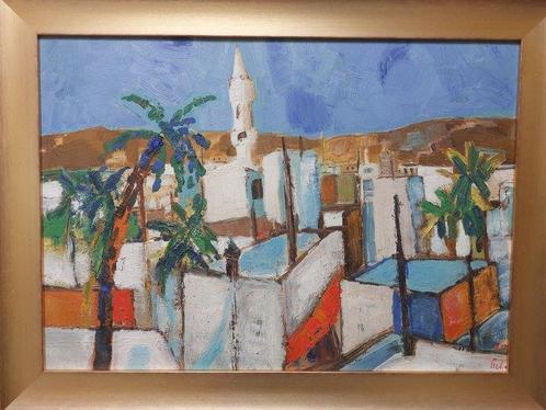 Orientalische Schule (XX) - Orientalische Stadt, Antiek en Kunst, Kunst | Schilderijen | Klassiek