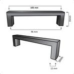 Handgreep Atlanta 96 mm RVS Zwart, Verzenden, Nieuw