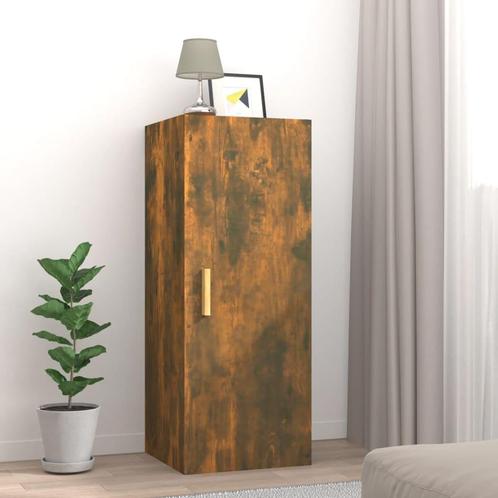 vidaXL Wandkast 34,5x34x90 cm bewerkt hout gerookt, Huis en Inrichting, Woonaccessoires | Wandplanken en Boekenplanken, Nieuw