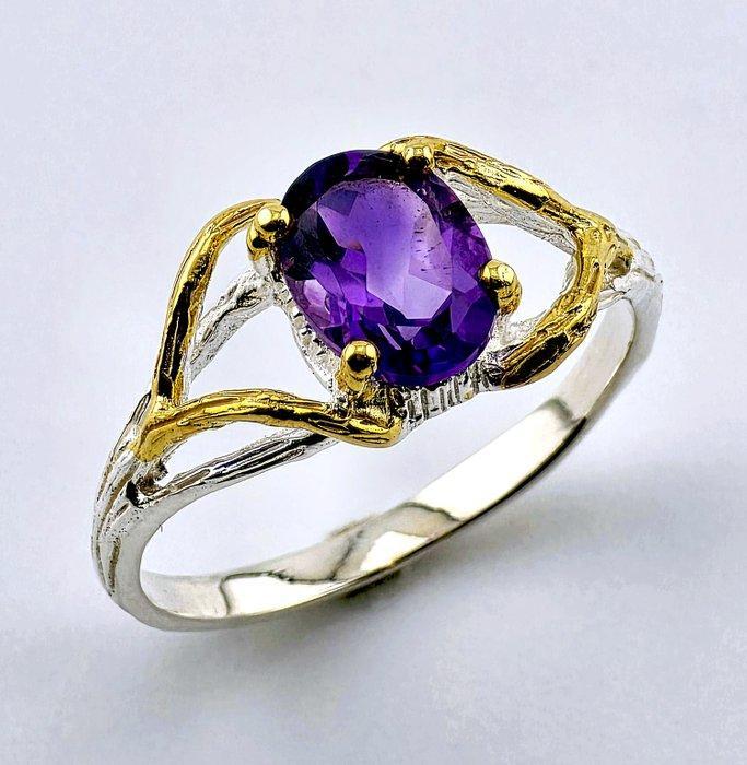 Amethist - Zilver - Ring, Antiek en Kunst, Curiosa en Brocante