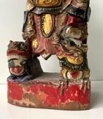Krijger - Hout - China - Qing Dynastie (1644-1911) (Zonder, Antiek en Kunst