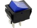Schakelaar - blauw - 12 volt - 20A - verlicht - vierkant, Ophalen of Verzenden, Nieuw, Schakelaar