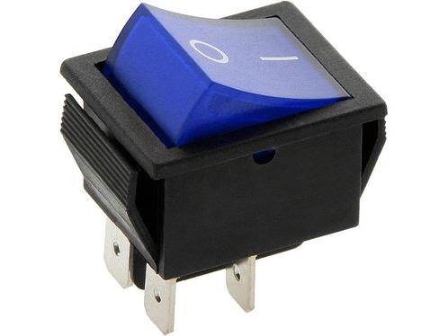 Schakelaar - blauw - 12 volt - 20A - verlicht - vierkant, Doe-het-zelf en Verbouw, Elektra en Kabels, Schakelaar, Nieuw, Ophalen of Verzenden