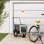 vidaXL Hondenfietstrailer oxford stof en ijzer grijs en, Verzenden, Nieuw