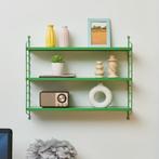 Wandrek Strängnäs met 3 planken staal appelgroen 50x60x15 cm, Huis en Inrichting, Woonaccessoires | Wandplanken en Boekenplanken