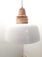 Lamp - hanglamp - Emaille, Hout