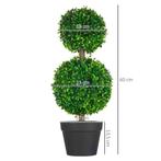 TRUUSK Kunstplanten Set Buxus 60 cm - UV-bestendig - Dubbele, Huis en Inrichting, Verzenden
