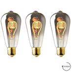 3x E27 LED lamp Edison | 3.6W 2100K extra warm wit | Dimbaar, Nieuw, E27 (groot), Sfeervol, Led-lamp