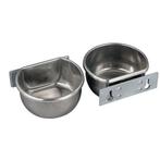 RVS voerbak- / drinkbak 400 ml met wandmontage - Voerbakjes, Verzenden, Nieuw