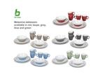Bo-Camp Servies - 100% Melamine - 16-delig - Grijs, Verzenden, Nieuw