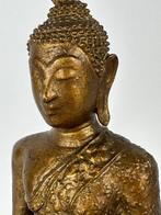 A bronze Buddha statue - Figuur - Thailand (Zonder, Antiek en Kunst