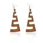 Houten Oorbellen | Zig Zag, Sieraden, Tassen en Uiterlijk, Oorbellen, Ophalen of Verzenden, Nieuw