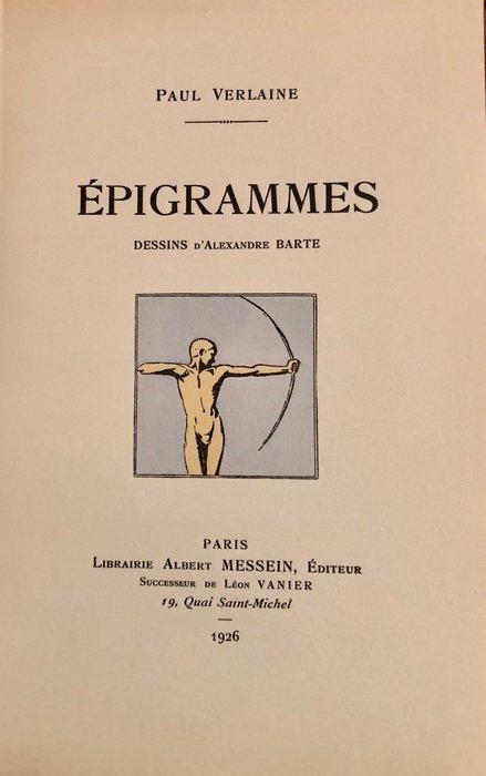 Paul Verlaine / Alexandre Barte - Épigrammes - 1926, Antiek en Kunst, Antiek | Boeken en Bijbels