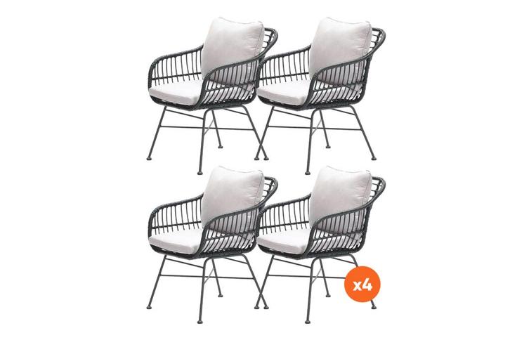 Set van 4 - Garden Impressions Margriet tuinstoel -, Tuin en Terras, Tuinsets en Loungesets, Nieuw, Overige materialen, Verzenden