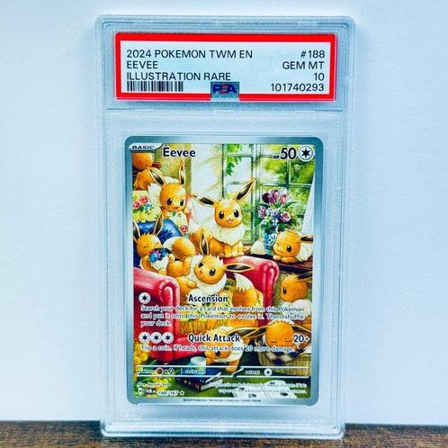Pokémon Graded card - Eevee - Twilight Masquerade #188 -, Hobby en Vrije tijd, Verzamelkaartspellen | Pokémon