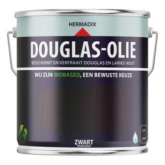 Douglas olie | Hermadix | 2.5 liter (Zwart, Mat, Waterbasis), Doe-het-zelf en Verbouw, Verf, Beits en Lak, Nieuw, Verzenden