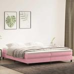 vidaXL Boxspring zonder matras fluweel roze 200x210 cm, Huis en Inrichting, Slaapkamer | Bedden, Verzenden, Nieuw, Stof