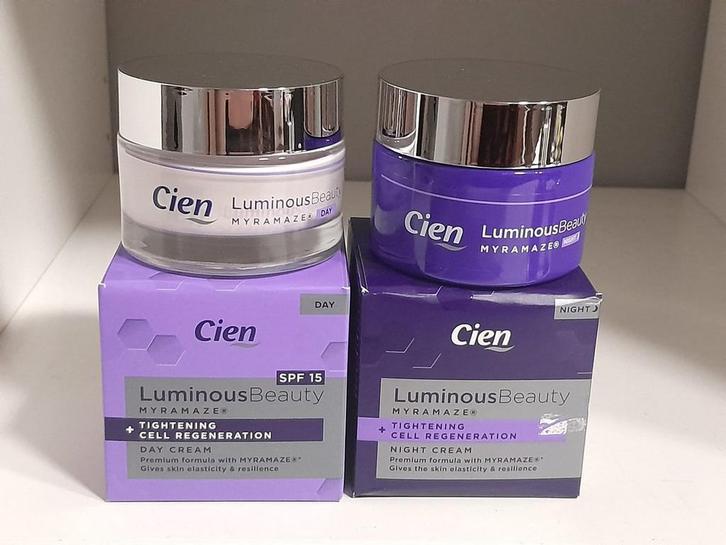 Cien Luminous beauty met MYRAMAZE set DAGCREME - NACHTCREME, Sieraden, Tassen en Uiterlijk, Uiterlijk | Gezichtsverzorging, Gehele gezicht
