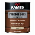 Rambo Transparante Pantserbeits - NOTENHOUT 1207 - 0,75 l..., Doe-het-zelf en Verbouw, Verf, Beits en Lak, Overige kleuren, Nieuw
