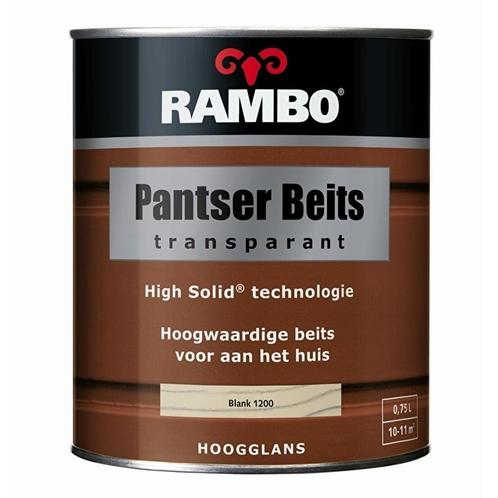 Rambo Transparante Pantserbeits - NOTENHOUT 1207 - 0,75 l..., Doe-het-zelf en Verbouw, Verf, Beits en Lak, Beits, Overige kleuren