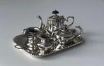 Koffie- en theeservies (5) - Zilver - 5-delig miniatuur, Antiek en Kunst