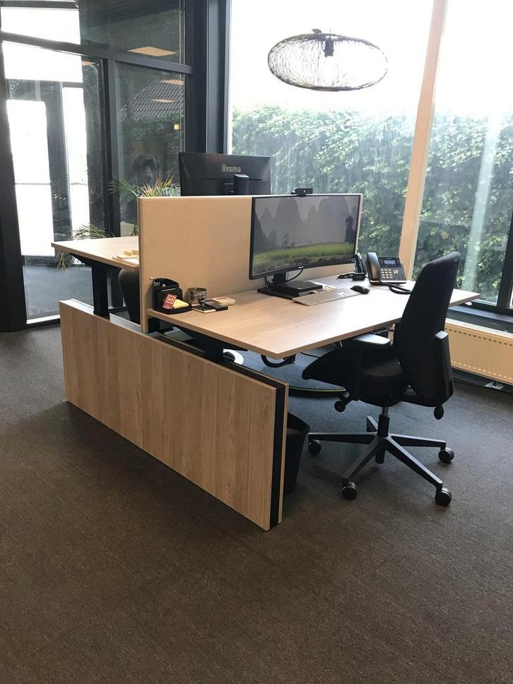 Gebruikte Duo-werkplek 160x80cm, Zakelijke goederen, Kantoor en Winkelinrichting | Kantoormeubilair en Inrichting