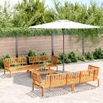 vidaXL 5-delige Loungeset pallet massief acaciahout, Verzenden, Nieuw, Hardhout, Loungeset