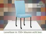 Leren eetkamerstoel Deal - Toledo Sky Blue (lichtblauw) -, Huis en Inrichting, Stoelen, Blauw, Nieuw, Leer, Ophalen of Verzenden