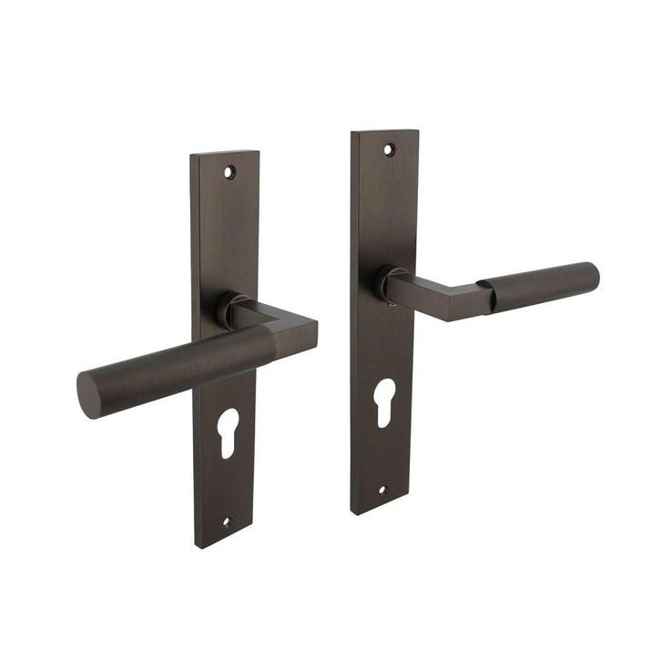 Intersteel Deurkruk Bau-Stil op schild profielcilinder 72mm, Doe-het-zelf en Verbouw, Hang- en Sluitwerk, Nieuw, Verzenden