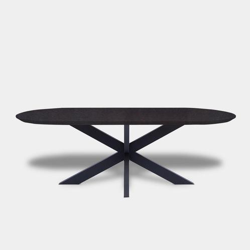 Tafel Plat Ovaal Eikenhout - Matrix - Night Glow, Huis en Inrichting, Tafels | Eettafels